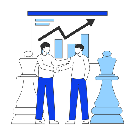 Business people doing negotiation  Illustration