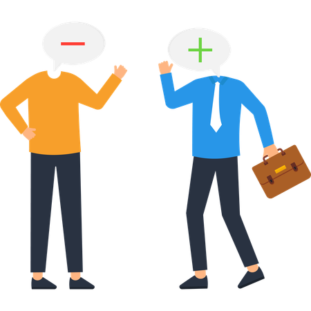 Business people doing negtive thking  Illustration