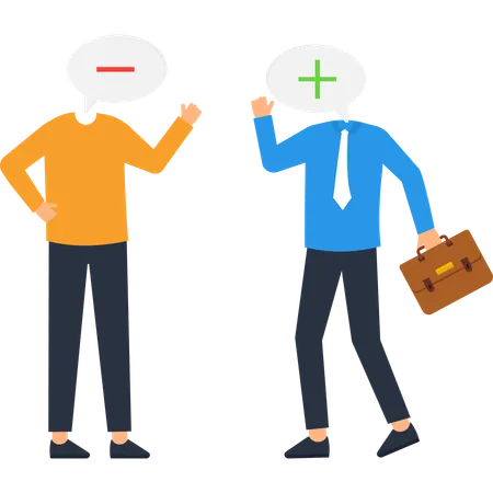 Business people doing negtive thking  Illustration