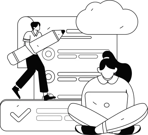 Business people doing online meeting  Illustration