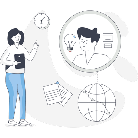 Business people doing online meeting  Illustration