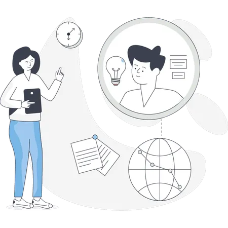 Business people doing online meeting  Illustration