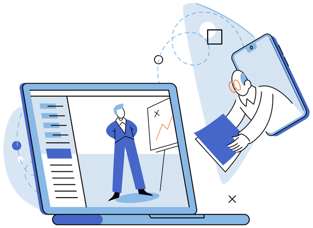 Business people doing online meeting  Illustration