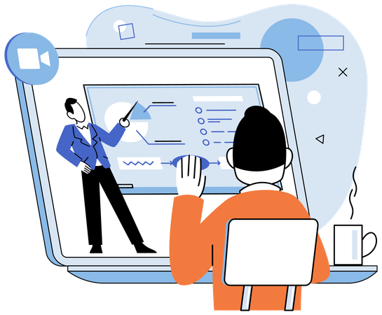 Business people doing online meeting  Illustration