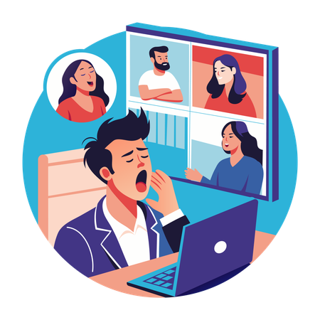 Business people doing online meeting  Illustration