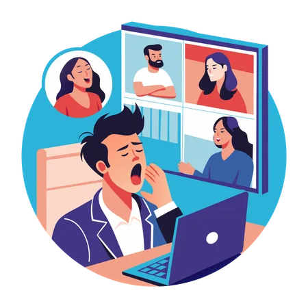 Business people doing online meeting  Illustration