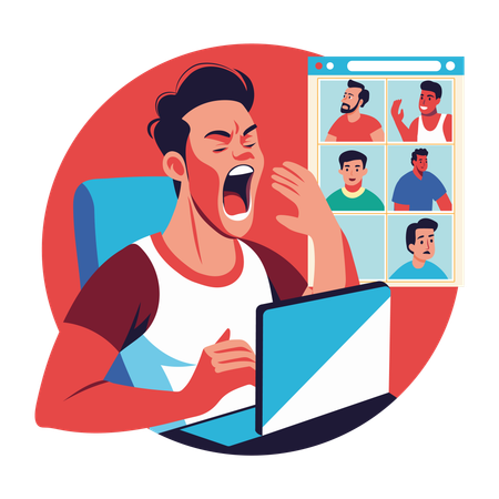 Business people doing online meeting  Illustration