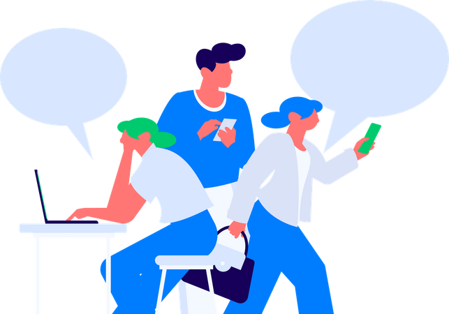 Business people doing online meeting  Illustration