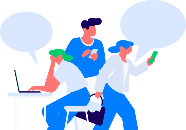 Business people doing online meeting  Illustration