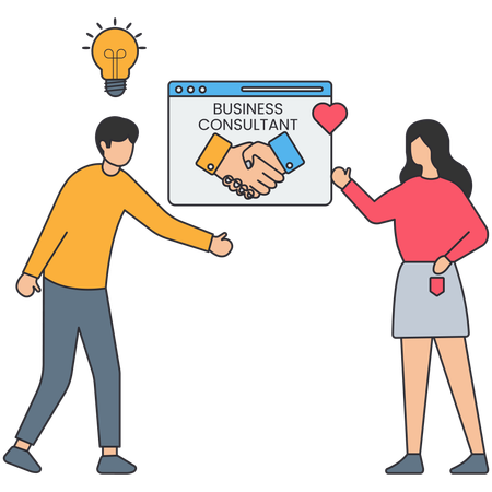 Business people doing business partnership  Illustration