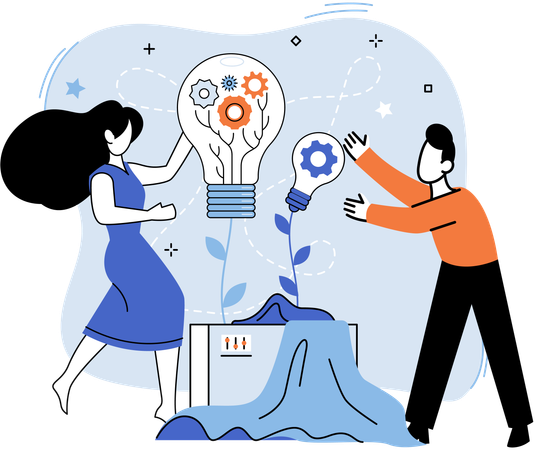 Business people doing business partnership  Illustration