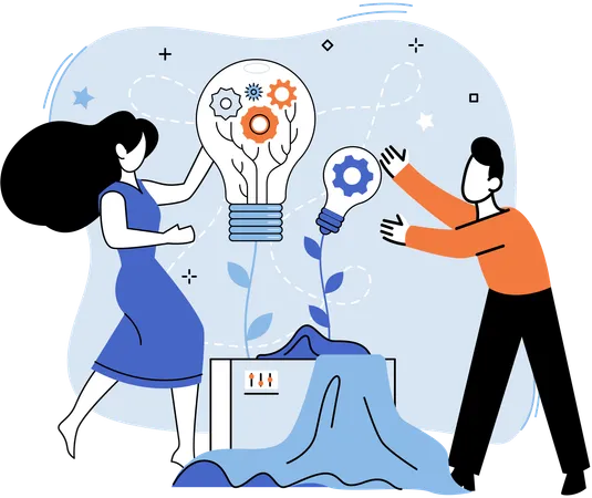 Business people doing business partnership  Illustration