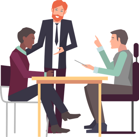 Business people doing business talk  Illustration