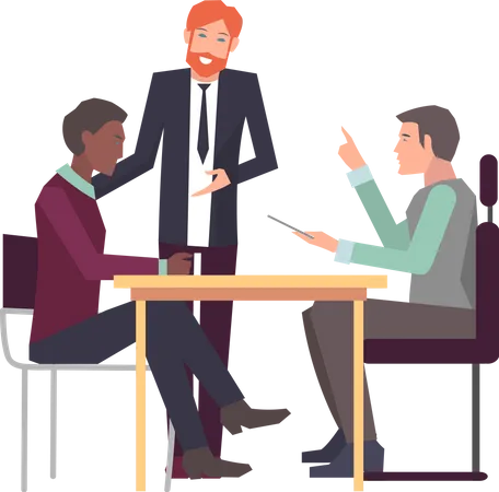 Business people doing business talk  Illustration