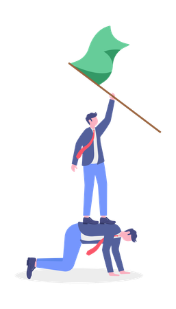 Business People Doing Teamwork  Illustration