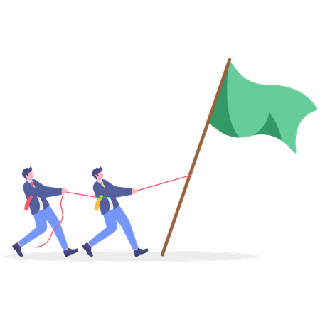 Business people doing teamwork  Illustration