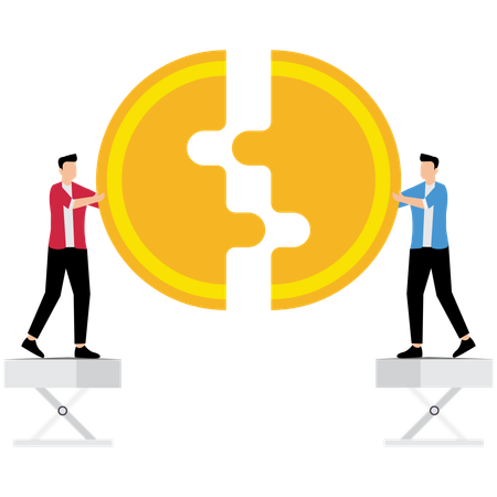 Business people doing teamwork  Illustration