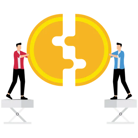 Business people doing teamwork  Illustration