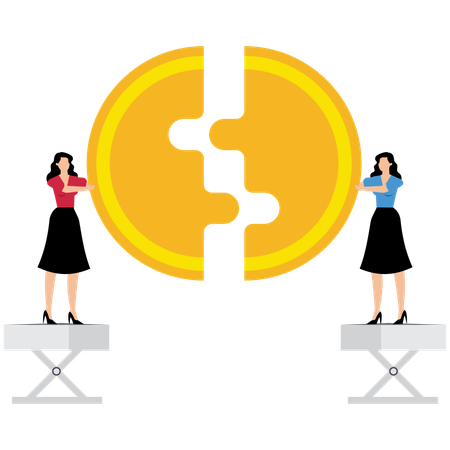 Business people doing teamwork  Illustration