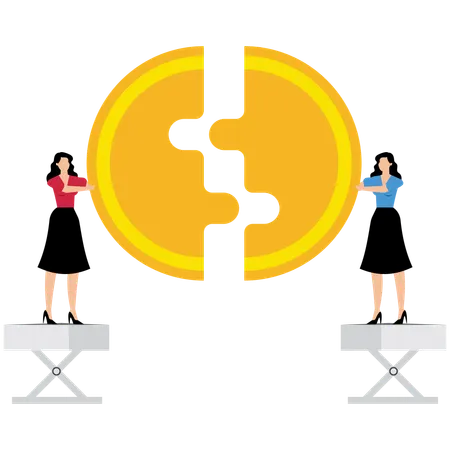 Business people doing teamwork  Illustration