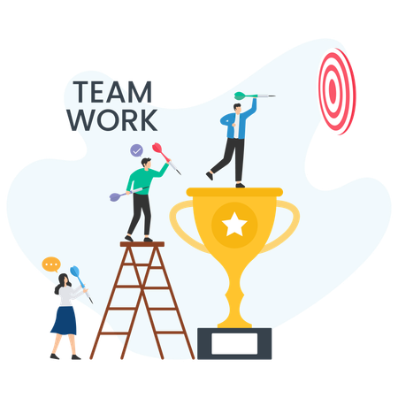 Business people doing teamwork  Illustration