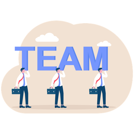 Business people doing teamwork  Illustration