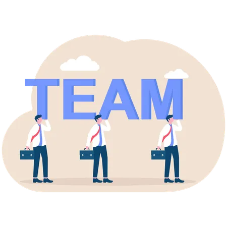 Business people doing teamwork  Illustration