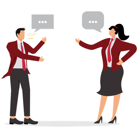 Business people doing toxic conversation  Illustration