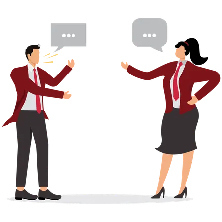 Business people doing toxic conversation  Illustration
