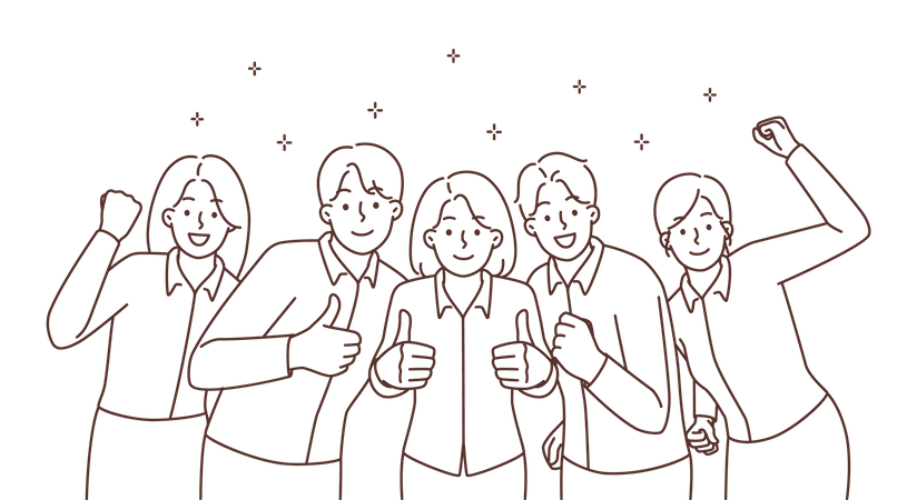 Business people enjoying business party  Illustration