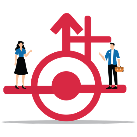 Business people facing issues with direction  Illustration