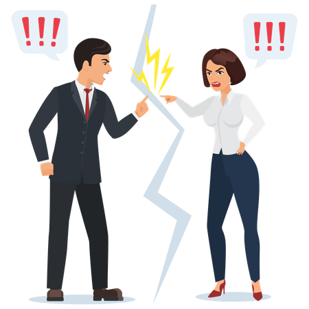 Business people fight  Illustration