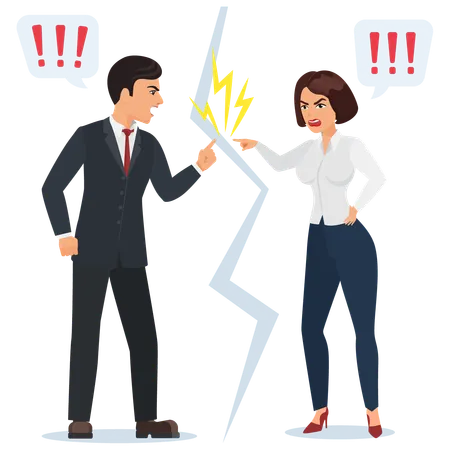 Business people fight  Illustration