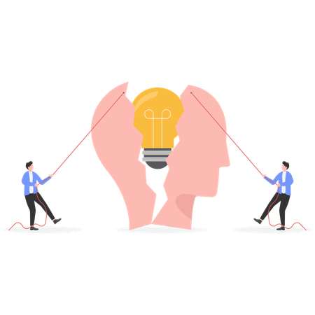 Business people finding business idea  Illustration