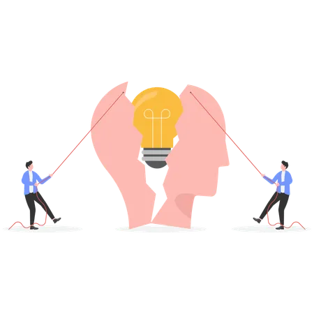 Business people finding business idea  Illustration