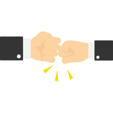 Business people fist bump  Illustration