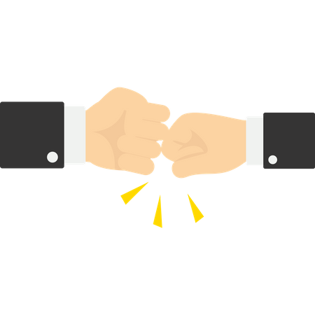Business people fist bump  Illustration