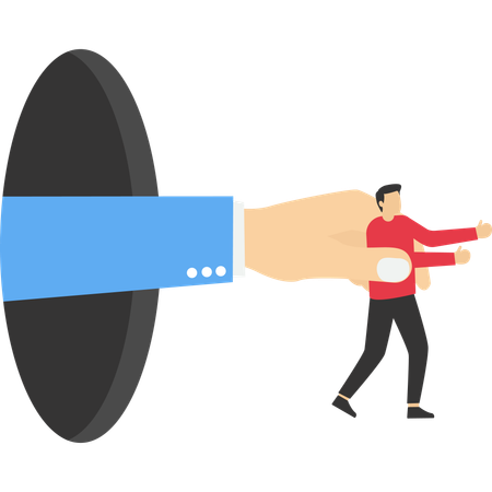 Business people getting business support  Illustration