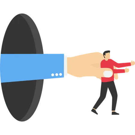 Business people getting business support  Illustration