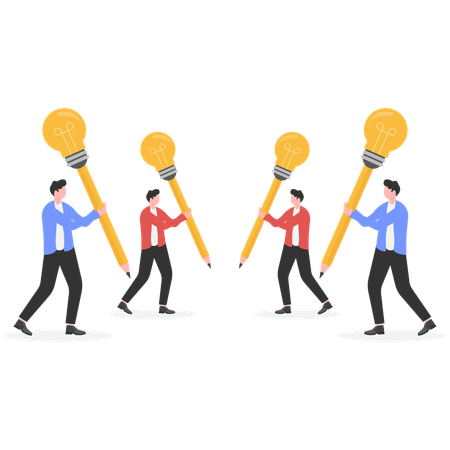 Business people giving idea suggestion  Illustration