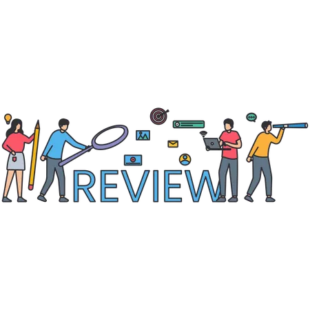 Business people giving online review  Illustration