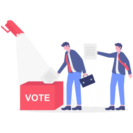 Business people giving business vote  Illustration