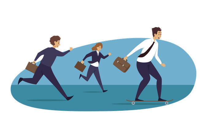 Business people going to office  Illustration