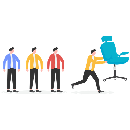 Business people grabbing business opportunity  Illustration