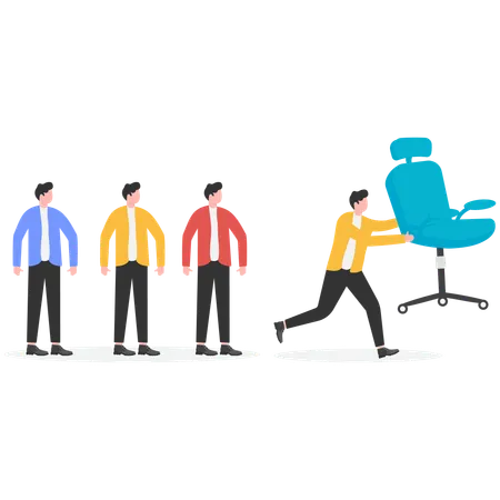 Business people grabbing business opportunity  Illustration