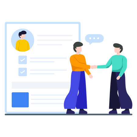 Business People Handshaking  Illustration