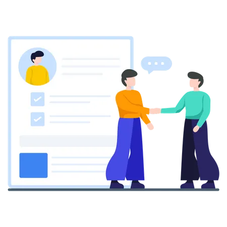 Business People Handshaking  Illustration