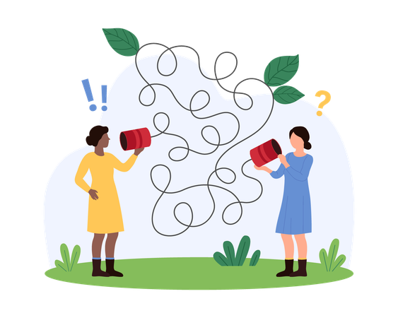 Business people having bad business communication  Illustration