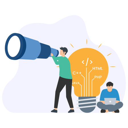 Business people having brainstorming session  Illustration