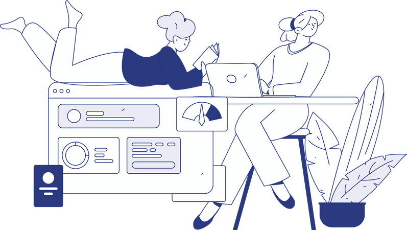 Business people having business meeting  Illustration